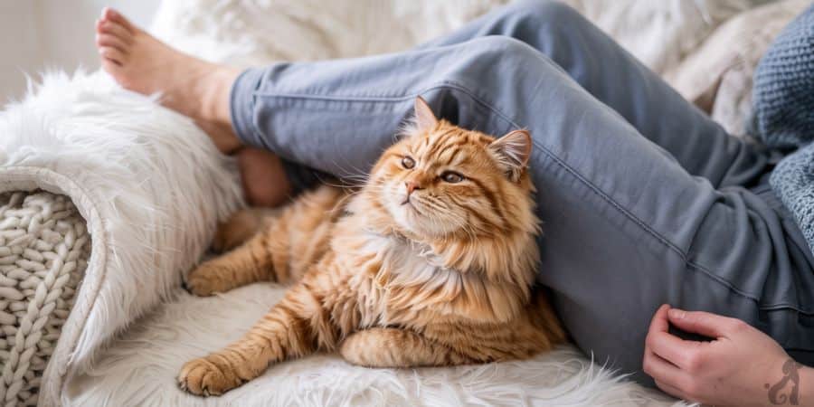 Why Does My Cat Sleep Between My Legs? 9 Proven Reasons!