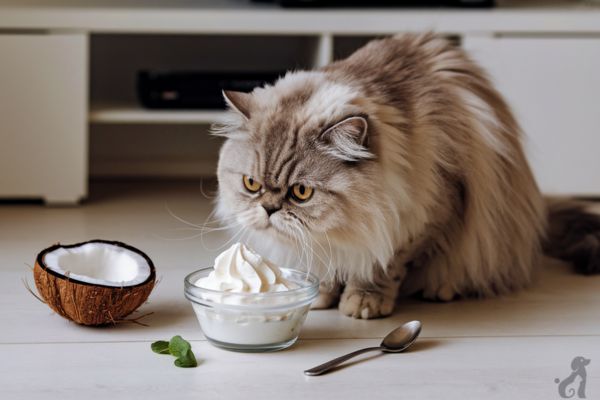 What if my cat eats coconut products with additives like whipped cream or coconut yogurt?