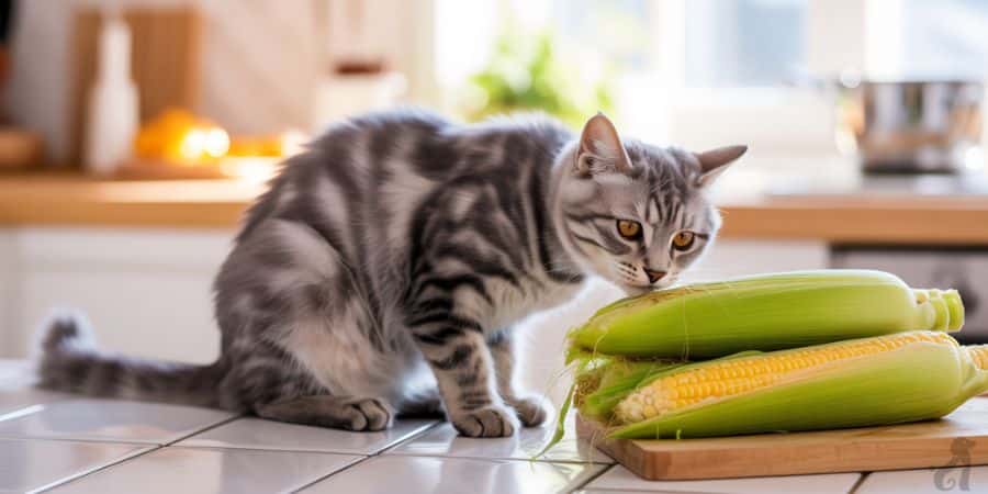 Cat sniffing corn husks – are corn husks safe for cats?